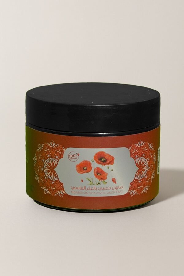 Zoya Moroccan Black Soap with Aker Fassi (Red Poppy) - 200 g